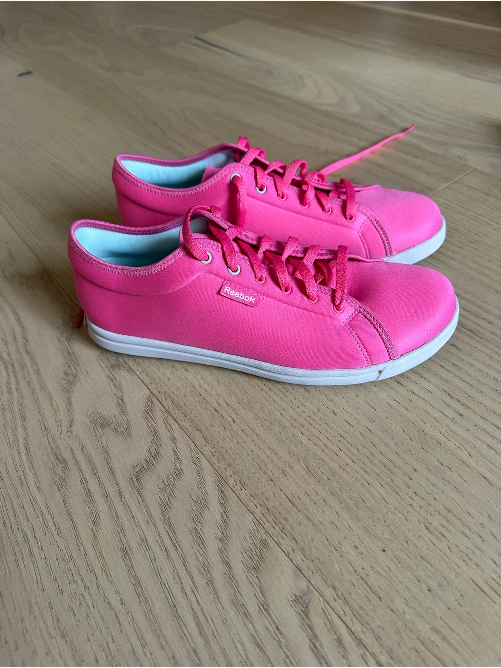 Reebok Women's Hot Pink Lace-Up Sneakers